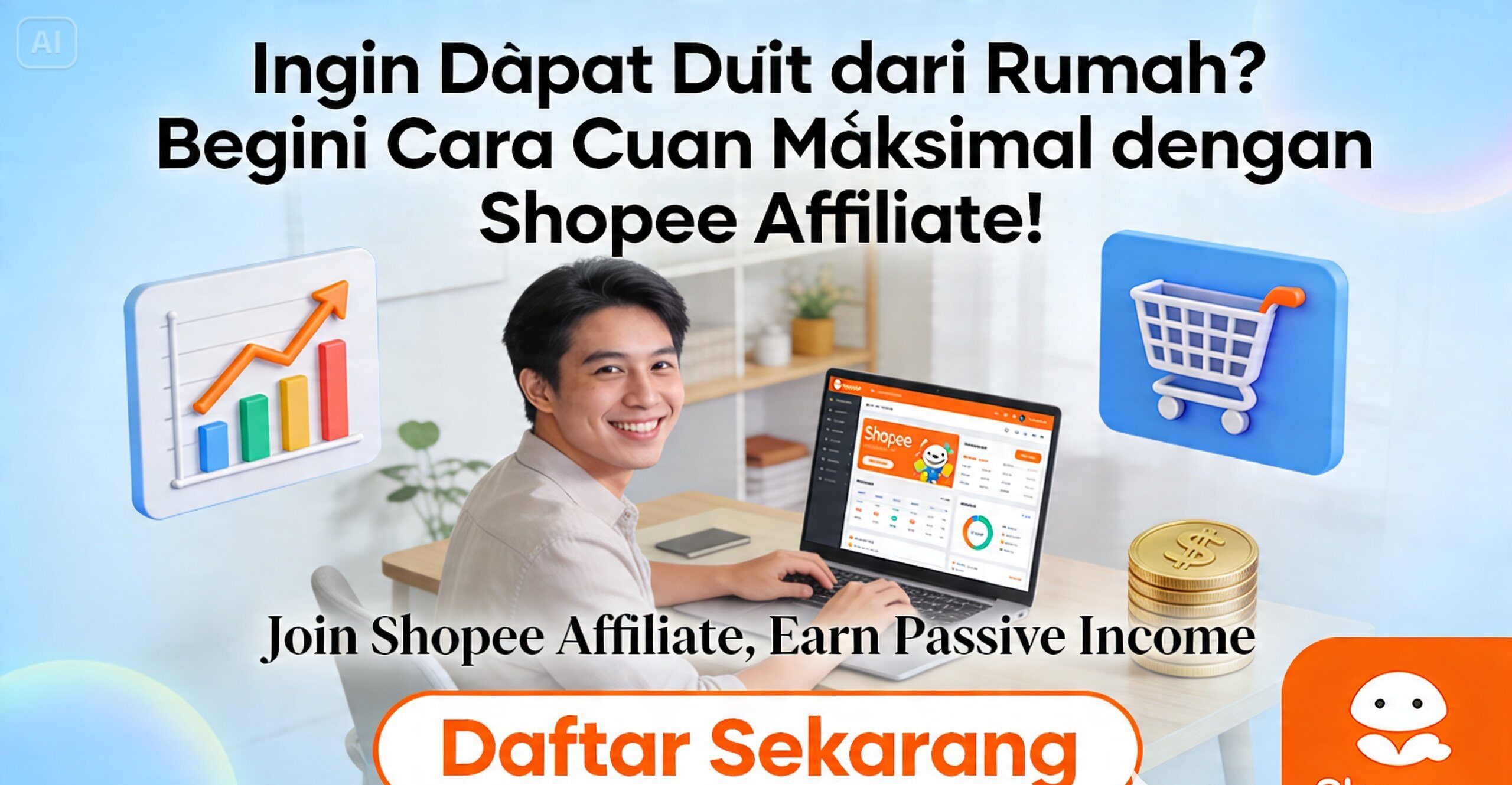 Ingin Dapat Duit dari Rumah? Begini Cara Cuan Maksimal dengan Shopee Affiliate!